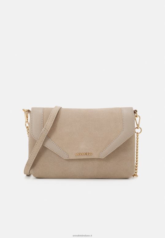 TX2DF2415 donne Anna Field pochette in pelle tortora