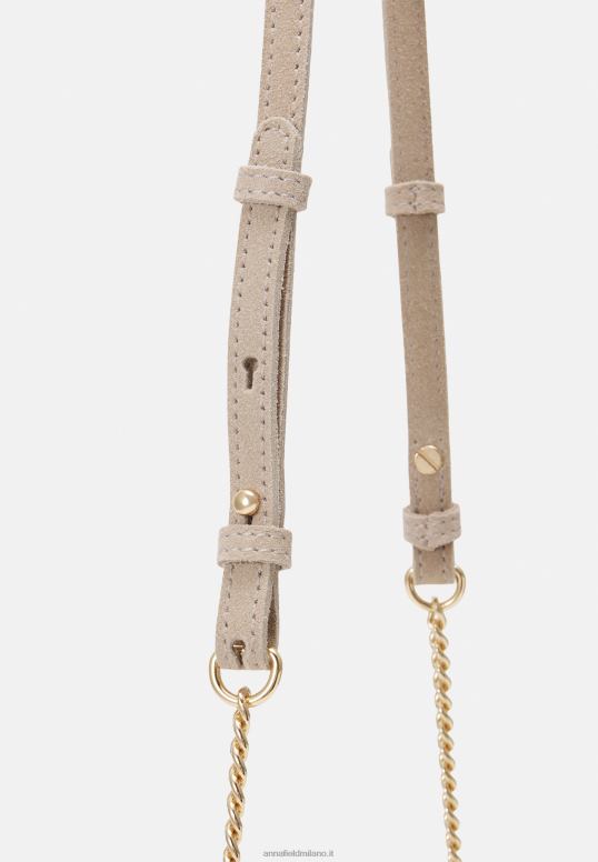 TX2DF2415 donne Anna Field pochette in pelle tortora