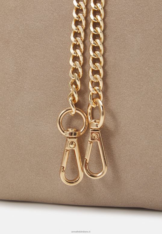 TX2DF2415 donne Anna Field pochette in pelle tortora