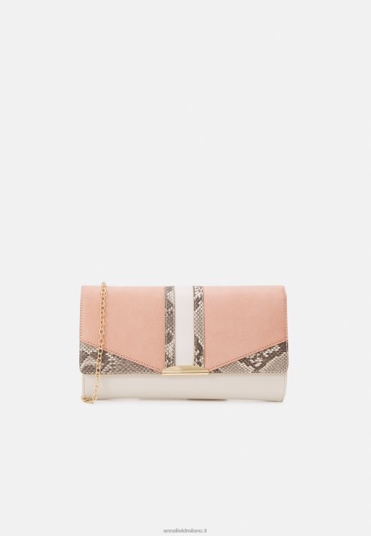 TX2DF2443 donne Anna Field clutch bianco sporco/rosa