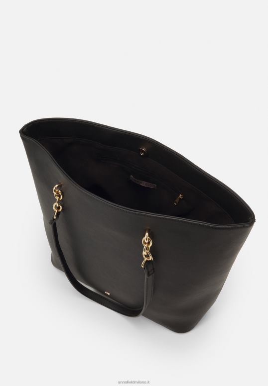 TX2DF2468 donne Anna Field set borsa tote nera