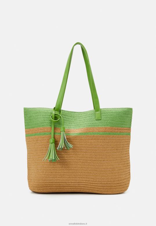 TX2DF2477 donne Anna Field borsa tote verde