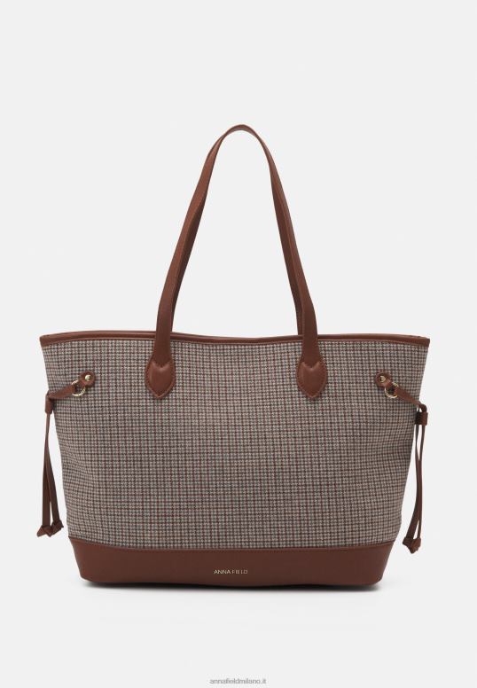 TX2DF2486 donne Anna Field borsa tote cognac