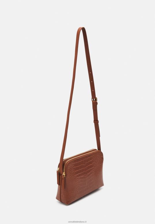 TX2DF2497 donne Anna Field borsa a tracolla cognac