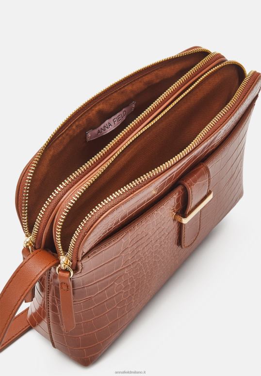 TX2DF2497 donne Anna Field borsa a tracolla cognac