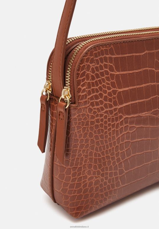 TX2DF2497 donne Anna Field borsa a tracolla cognac