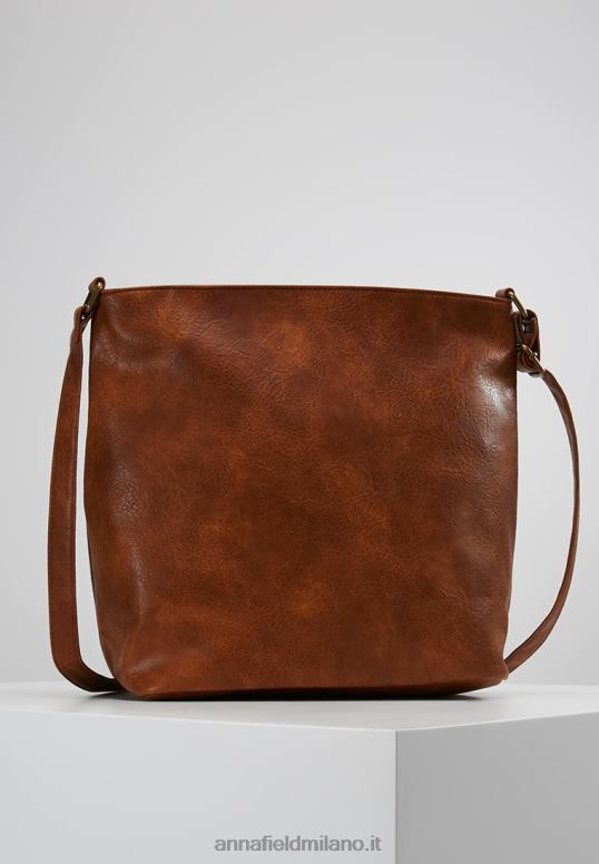 TX2DF2502 donne Anna Field borsa a tracolla cognac