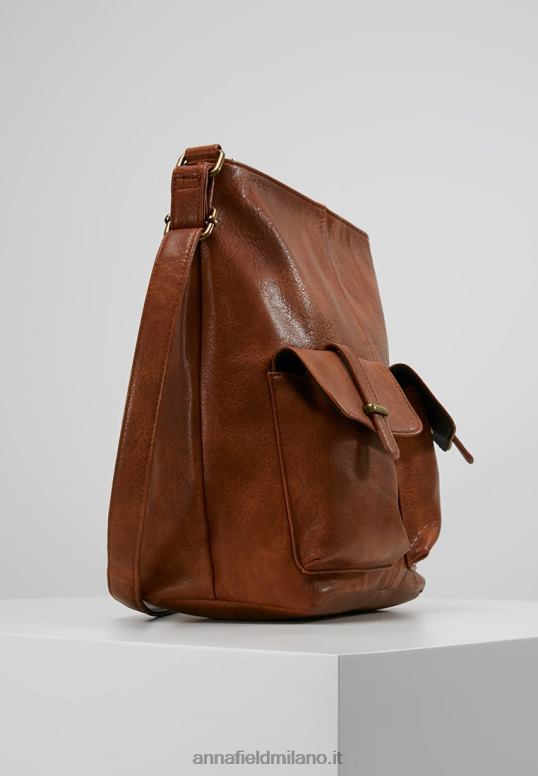 TX2DF2502 donne Anna Field borsa a tracolla cognac