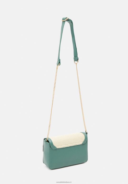 TX2DF2526 donne Anna Field borsa a tracolla verde