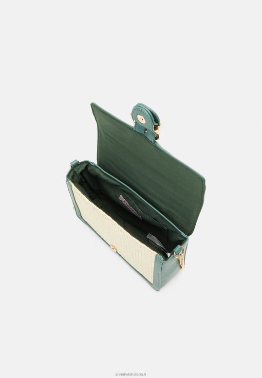 TX2DF2526 donne Anna Field borsa a tracolla verde