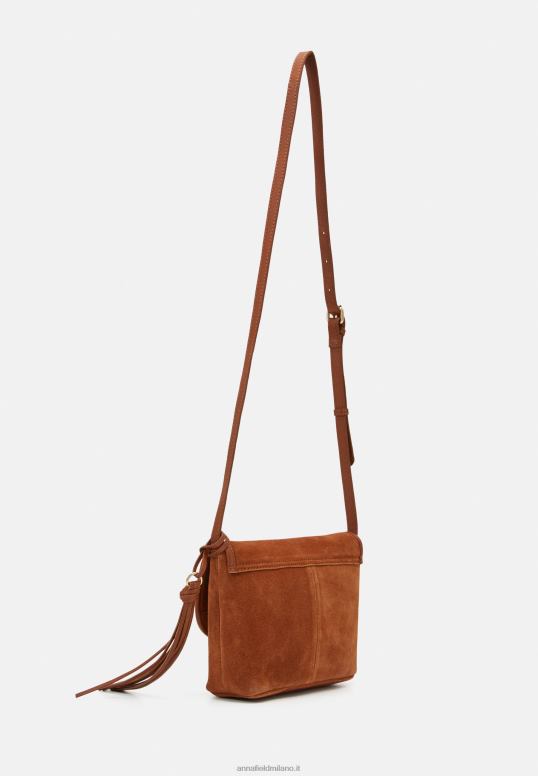 TX2DF2528 donne Anna Field borsa a tracolla in pelle cognac