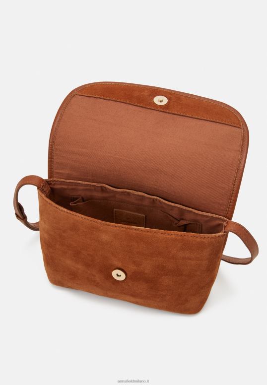 TX2DF2528 donne Anna Field borsa a tracolla in pelle cognac