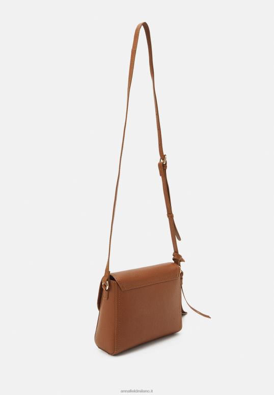 TX2DF2529 donne Anna Field borsa a tracolla in pelle cognac