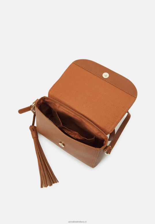 TX2DF2529 donne Anna Field borsa a tracolla in pelle cognac