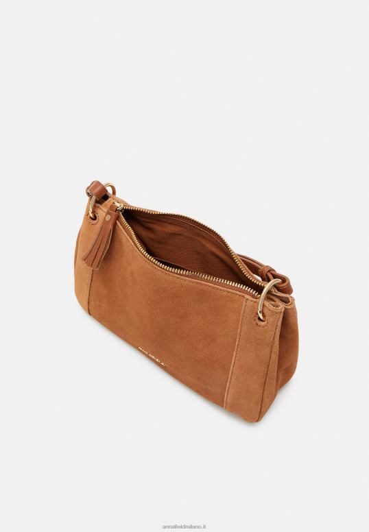 TX2DF2532 donne Anna Field borsa a tracolla in pelle cognac
