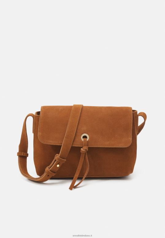 TX2DF2554 donne Anna Field borsa a tracolla in pelle cognac