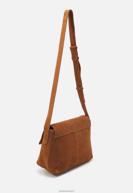 TX2DF2554 donne Anna Field borsa a tracolla in pelle cognac