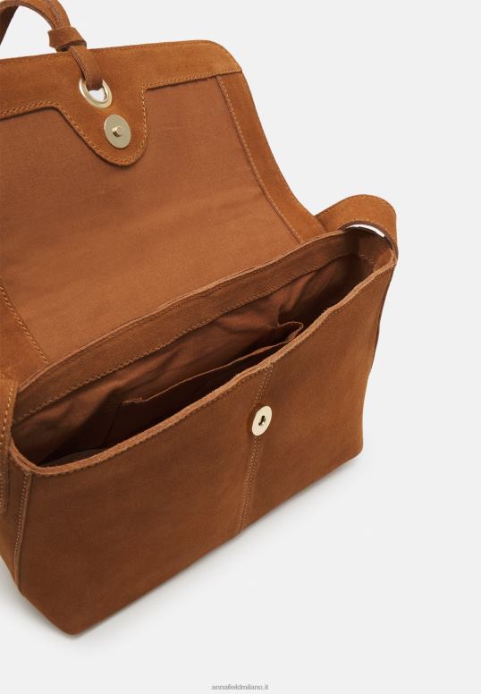 TX2DF2554 donne Anna Field borsa a tracolla in pelle cognac
