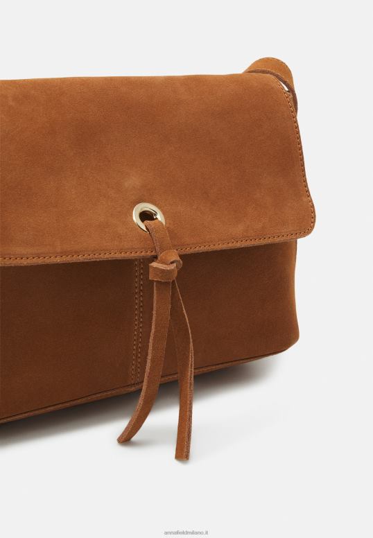 TX2DF2554 donne Anna Field borsa a tracolla in pelle cognac