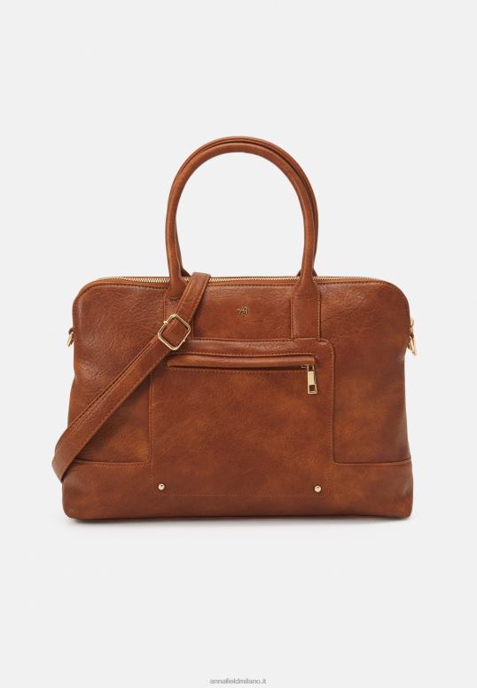 TX2DF2562 donne Anna Field borsa per laptop cognac