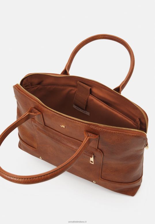 TX2DF2562 donne Anna Field borsa per laptop cognac