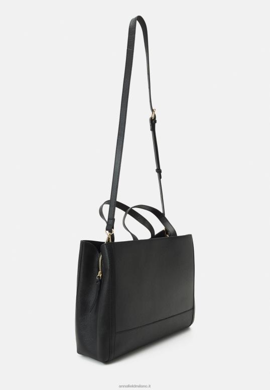 TX2DF2587 donne Anna Field borsa per laptop in pelle nera