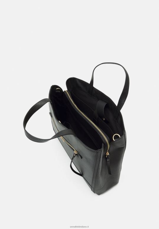 TX2DF2587 donne Anna Field borsa per laptop in pelle nera