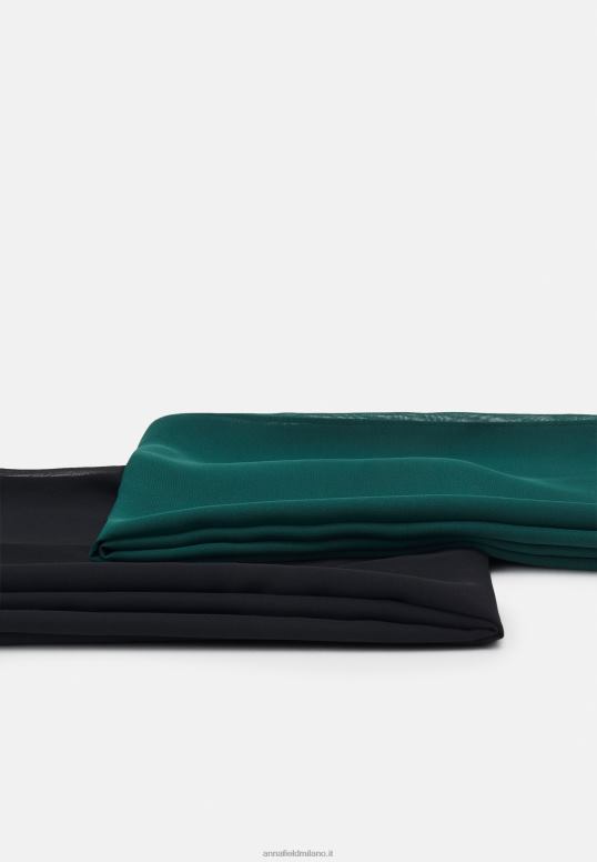 TX2DF2707 donne Anna Field Confezione da 2 foulard nero/verde