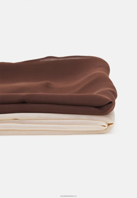 TX2DF2710 donne Anna Field Confezione da 2 foulard bianco sporco/marrone