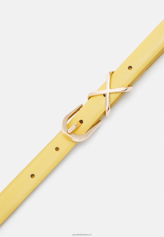 TX2DF2750 donne Anna Field Confezione da 3 cinture nera/color oro rosa/giallo senape