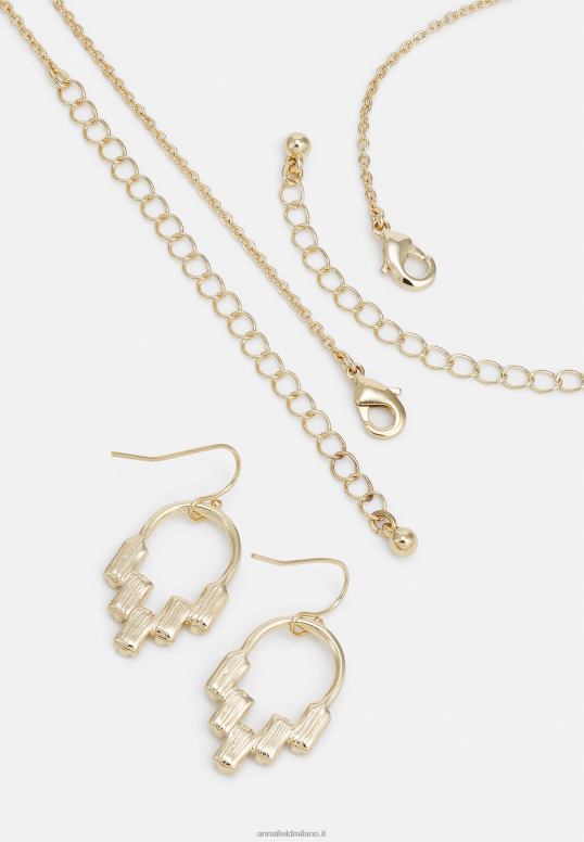 TX2DF2653 donne Anna Field set orecchini color oro