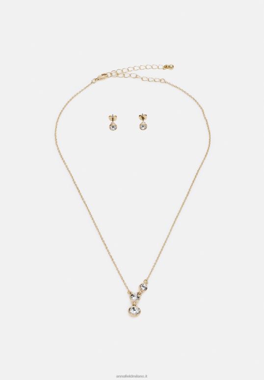 TX2DF2655 donne Anna Field set orecchini color oro