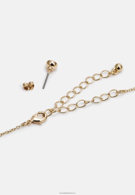 TX2DF2655 donne Anna Field set orecchini color oro