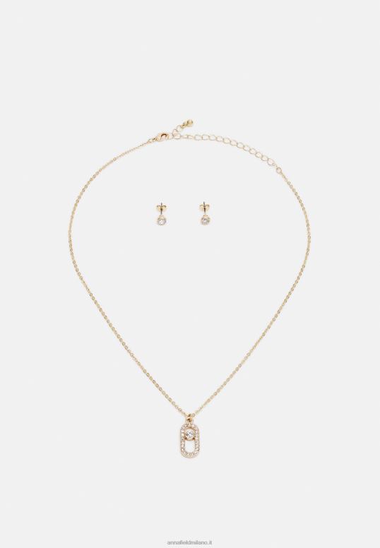 TX2DF2656 donne Anna Field set orecchini color oro