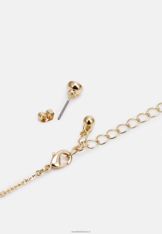 TX2DF2656 donne Anna Field set orecchini color oro