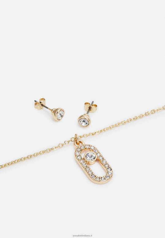 TX2DF2656 donne Anna Field set orecchini color oro