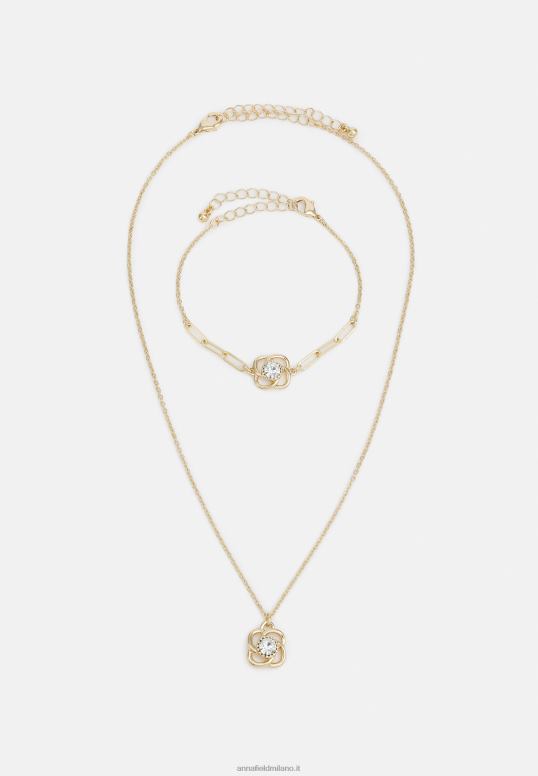 TX2DF2657 donne Anna Field set collana color oro