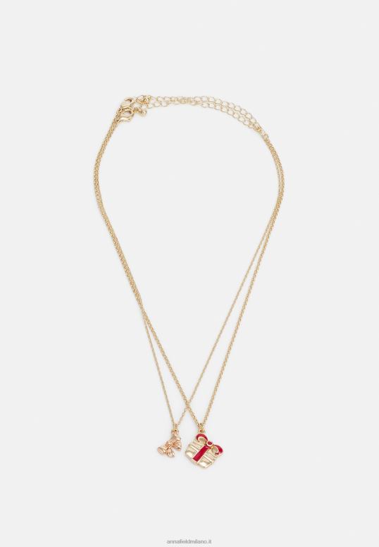 TX2DF2658 donne Anna Field Confezione da 4 collana color oro