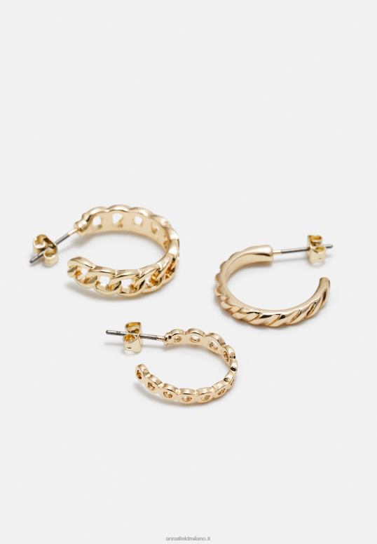 TX2DF2661 donne Anna Field Confezione da 6 orecchini color oro
