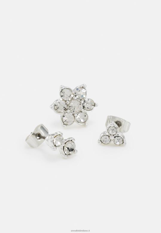 TX2DF2662 donne Anna Field Confezione da 5 orecchini color argento