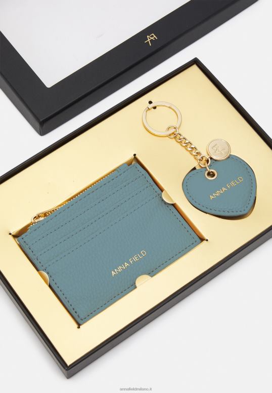 TX2DF2664 donne Anna Field set porta biglietti da visita blu