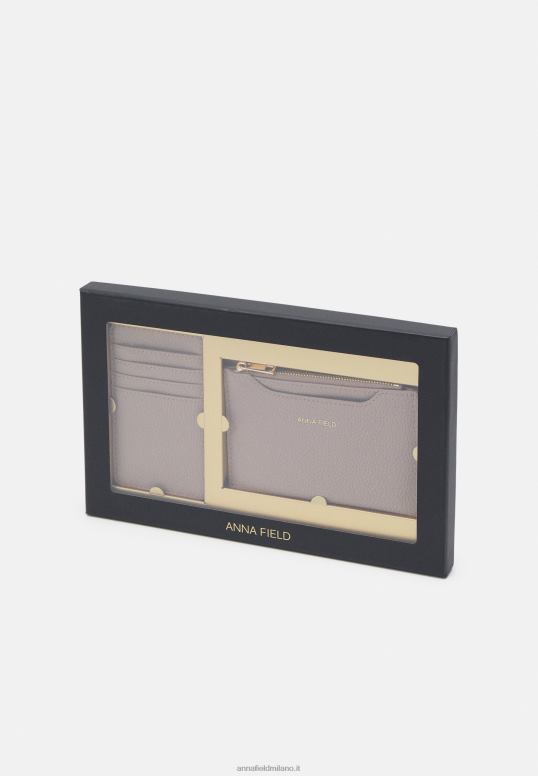 TX2DF2819 donne Anna Field set portafoglio grigio