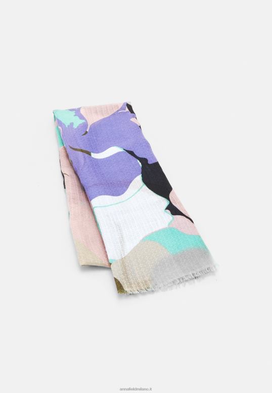 TX2DF2829 donne Anna Field sciarpa blu