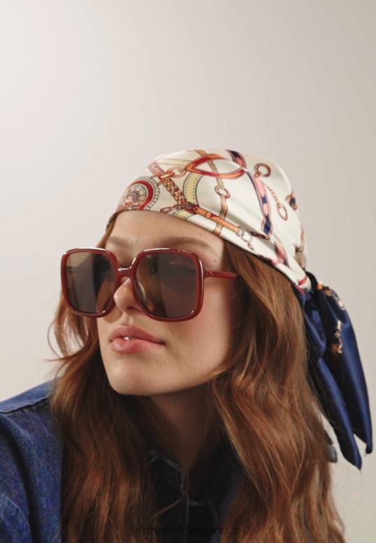 TX2DF2832 donne Anna Field Confezione da 2 foulard blu scuro/rosa