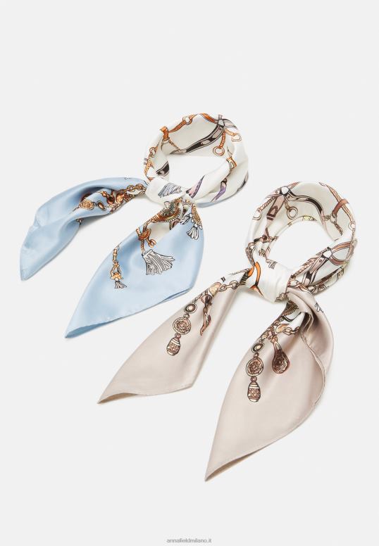 TX2DF2835 donne Anna Field Confezione da 2 foulard blu/rosa