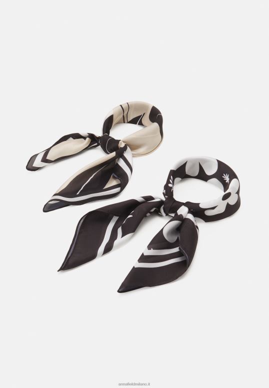 TX2DF2838 donne Anna Field Confezione da 2 foulard nero