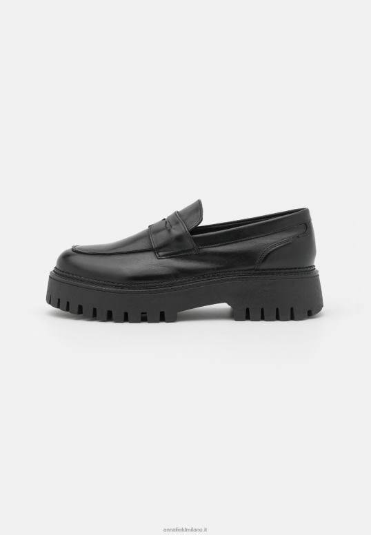 TX2DF1791 donne Anna Field slip-on in pelle nera