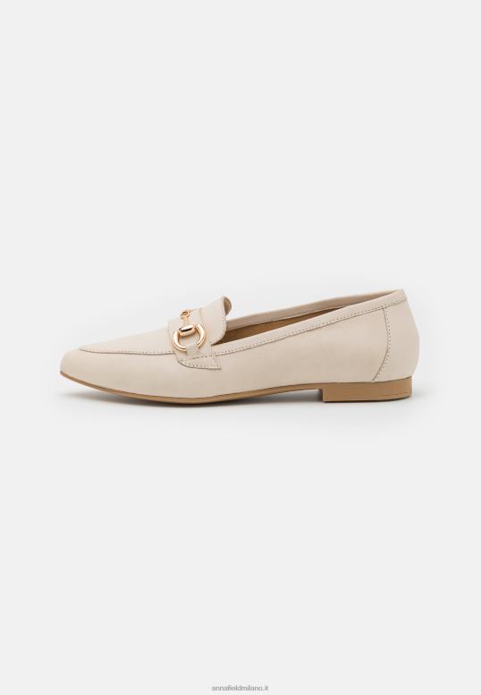 TX2DF1823 donne Anna Field slip-on in pelle bianco sporco