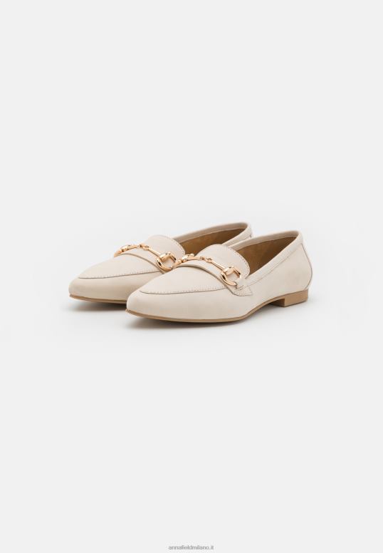 TX2DF1823 donne Anna Field slip-on in pelle bianco sporco