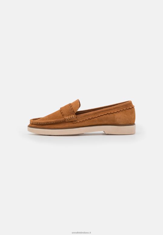 TX2DF1825 donne Anna Field slip-on in pelle cognac